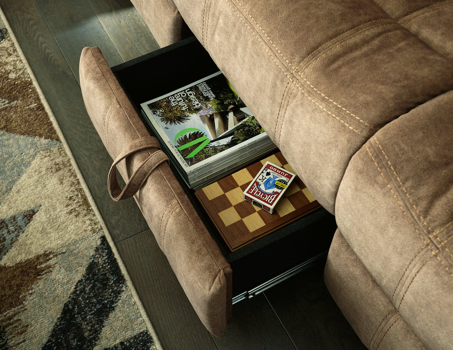 Huddle-Up Reclining Sofa with Drop Down Table - Affordable Home Luxury