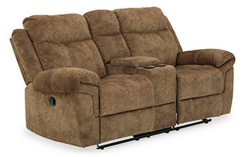 Huddle-Up Glider Reclining Loveseat with Console - Affordable Home Luxury