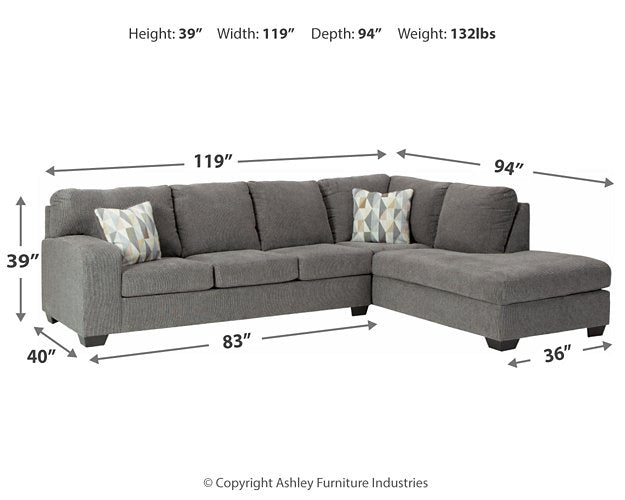 Dalhart 2-Piece Sectional with Chaise - Affordable Home Luxury