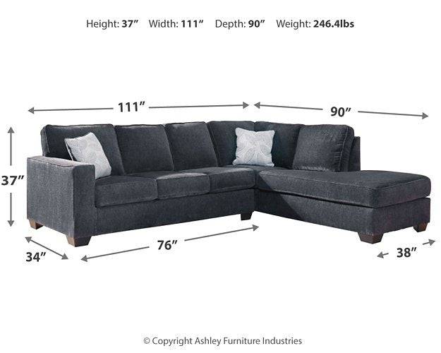 Altari 2-Piece Sleeper Sectional with Chaise - Affordable Home Luxury