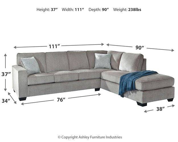 Altari 2-Piece Sleeper Sectional with Chaise - Affordable Home Luxury