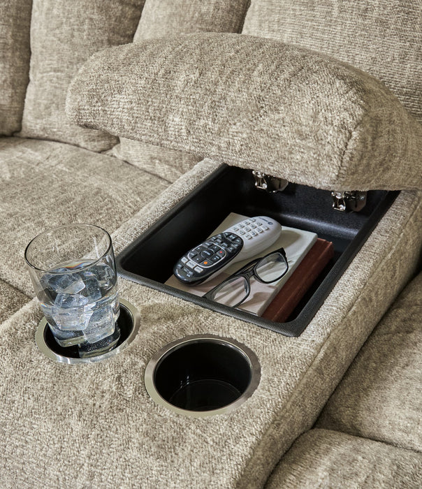 Hindmarsh Power Reclining Loveseat with Console - Affordable Home Luxury