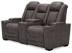 HyllMont Power Reclining Loveseat with Console - Affordable Home Luxury