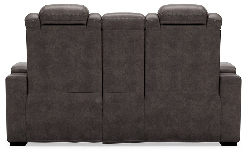 HyllMont Power Reclining Loveseat with Console - Affordable Home Luxury