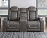 HyllMont Power Reclining Loveseat with Console - Affordable Home Luxury