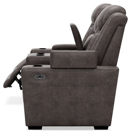 HyllMont Power Reclining Loveseat with Console - Affordable Home Luxury