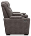 HyllMont Power Reclining Loveseat with Console - Affordable Home Luxury