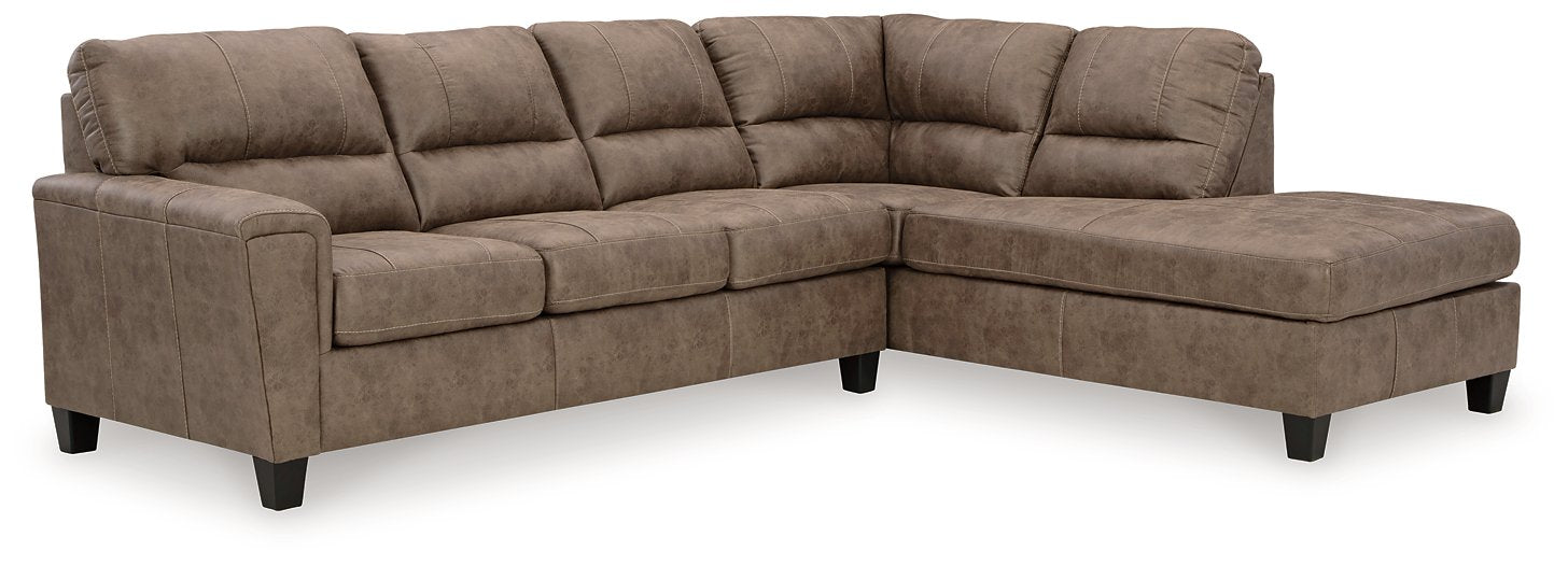 Navi 2-Piece Sectional Sofa Sleeper Chaise - Affordable Home Luxury