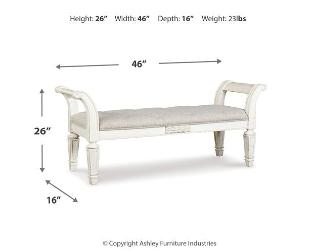 Realyn Accent Bench - Affordable Home Luxury