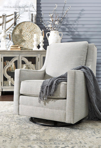 Kambria Swivel Glider Accent Chair - Affordable Home Luxury