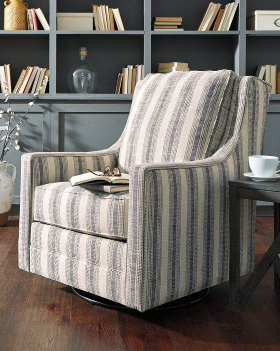 Kambria Swivel Glider Accent Chair - Affordable Home Luxury