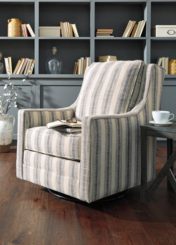 Kambria Swivel Glider Accent Chair - Affordable Home Luxury