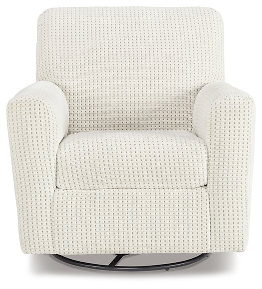 Herstow Swivel Glider Accent Chair - Affordable Home Luxury