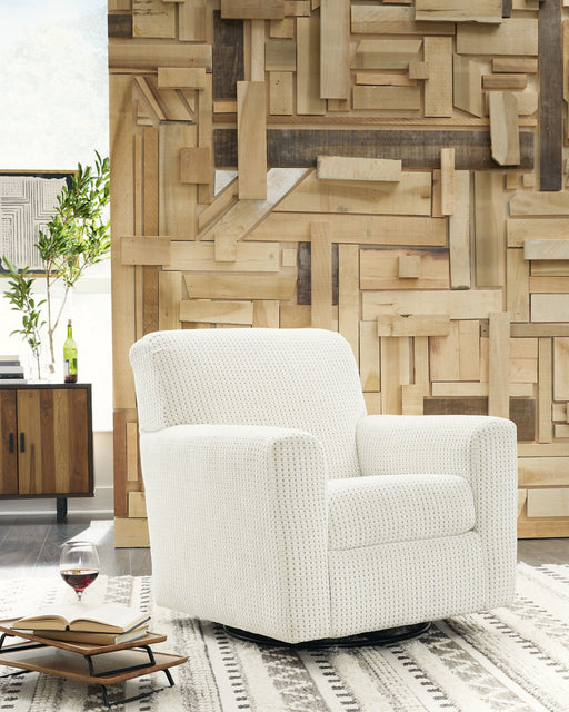 Herstow Swivel Glider Accent Chair - Affordable Home Luxury