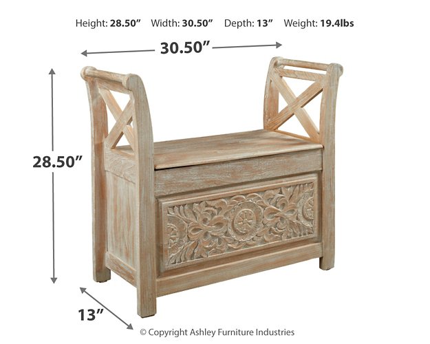 Fossil Ridge Accent Bench - Affordable Home Luxury