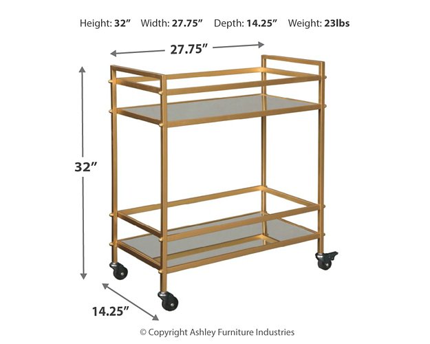 Kailman Bar Cart - Affordable Home Luxury