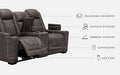 HyllMont Power Reclining Loveseat with Console - Affordable Home Luxury