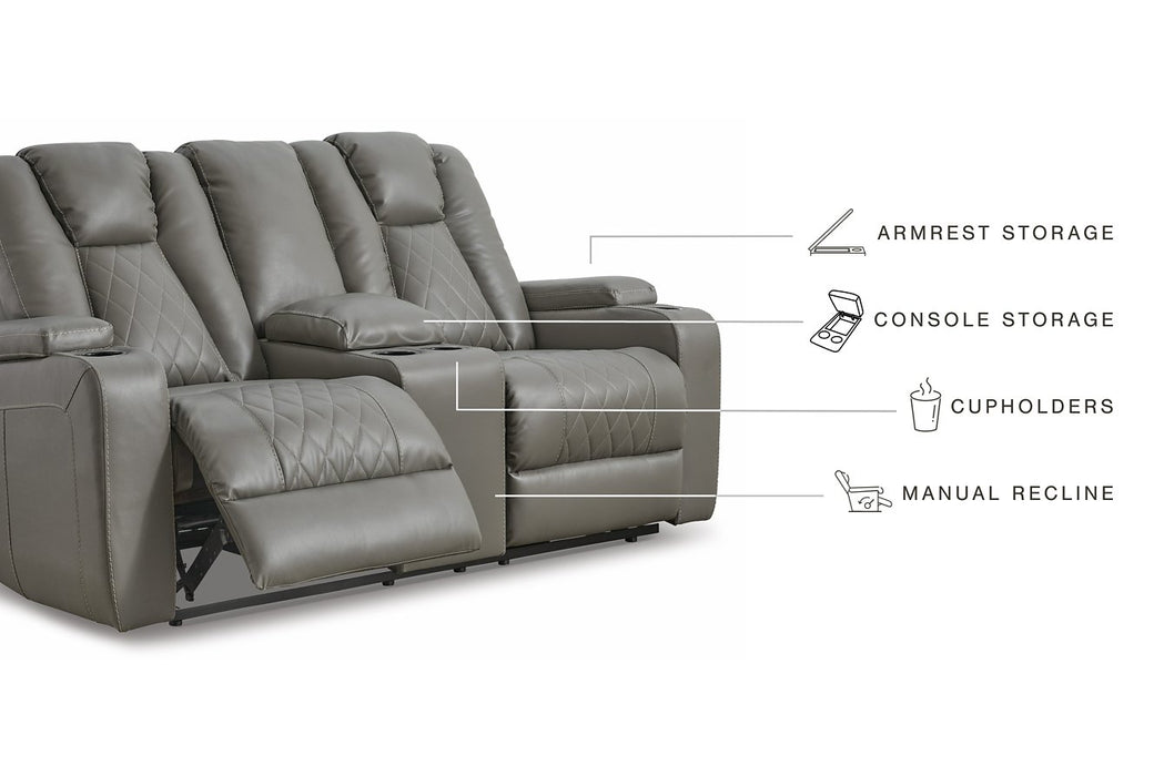 Mancin Reclining Loveseat with Console - Affordable Home Luxury