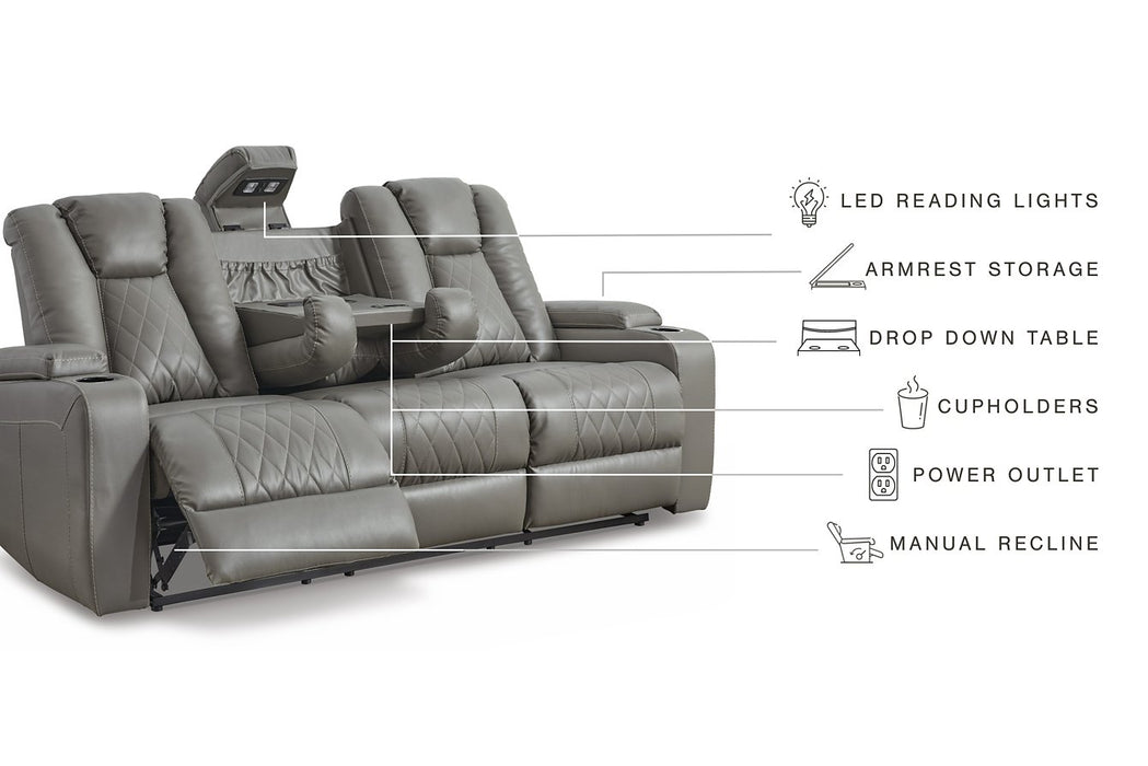 Mancin Reclining Sofa with Drop Down Table - Affordable Home Luxury