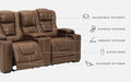 Owner's Box Power Reclining Loveseat with Console - Affordable Home Luxury