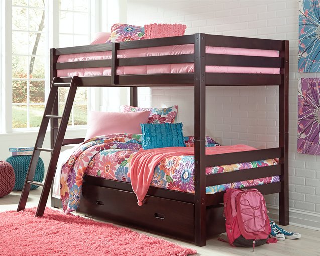 Halanton Youth Bunk Bed with 1 Large Storage Drawer - Affordable Home Luxury