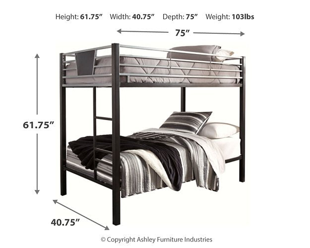 Dinsmore Bunk Bed with Ladder - Affordable Home Luxury