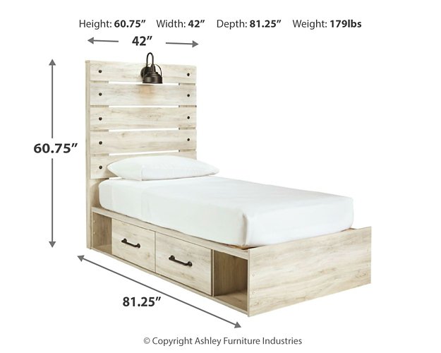 Cambeck Bed with 2 Storage Drawers - Affordable Home Luxury