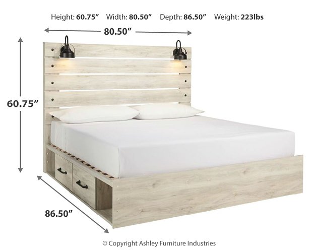 Cambeck Bed with 2 Storage Drawers - Affordable Home Luxury