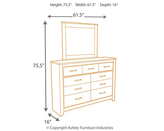 Zelen Dresser and Mirror - Affordable Home Luxury