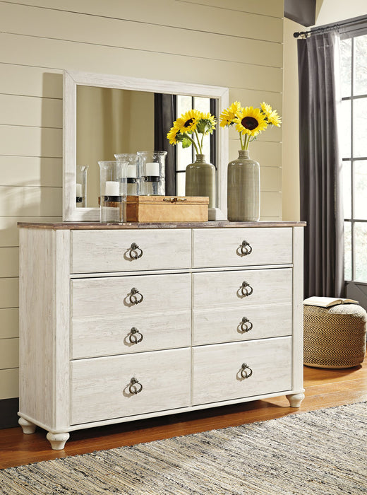 Willowton Dresser and Mirror - Affordable Home Luxury