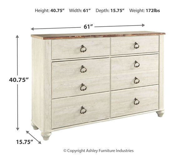 Willowton Dresser - Affordable Home Luxury