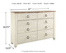 Willowton Dresser - Affordable Home Luxury