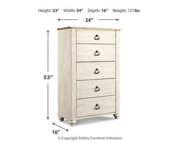 Willowton Chest of Drawers - Affordable Home Luxury