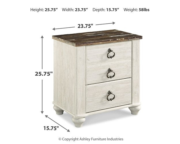 Willowton Nightstand - Affordable Home Luxury