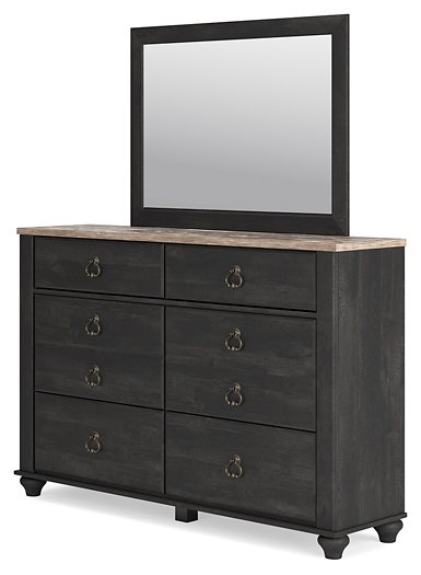 Nanforth Dresser and Mirror - Affordable Home Luxury