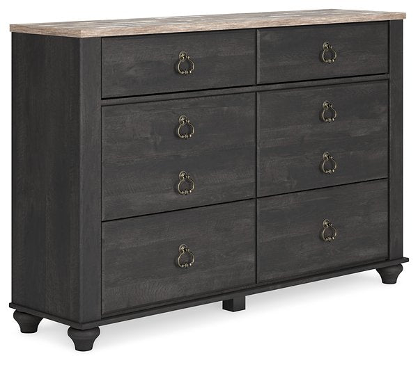 Nanforth Dresser and Mirror - Affordable Home Luxury