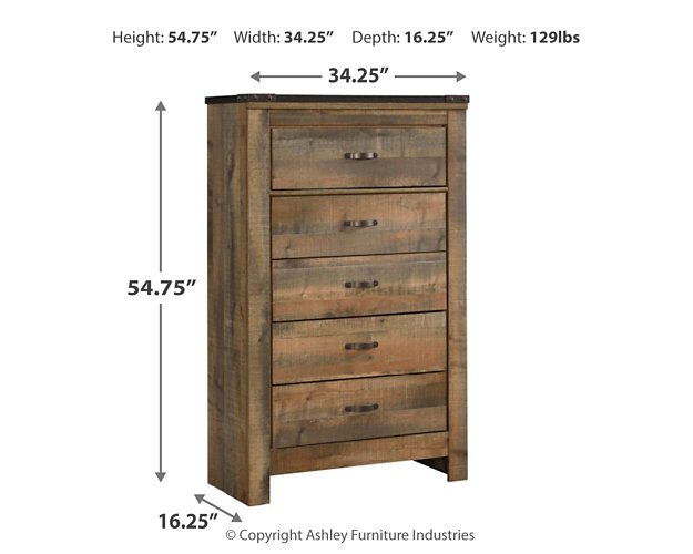 Trinell Youth Chest of Drawers - Affordable Home Luxury