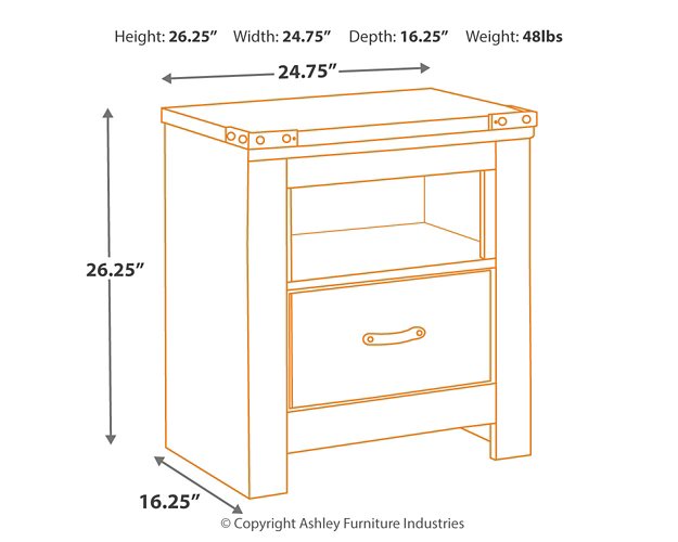 Trinell Youth Nightstand - Affordable Home Luxury