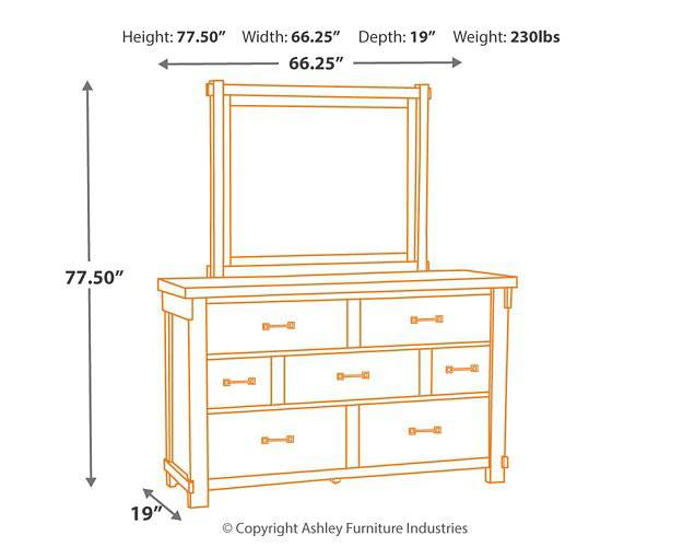 Brashland Dresser and Mirror - Affordable Home Luxury