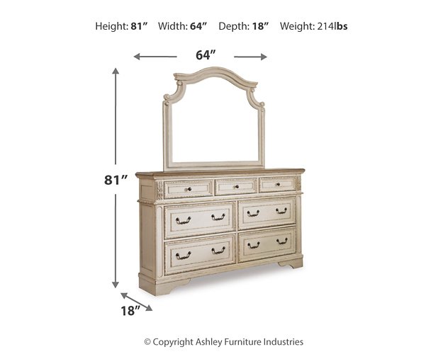 Realyn Dresser and Mirror - Affordable Home Luxury