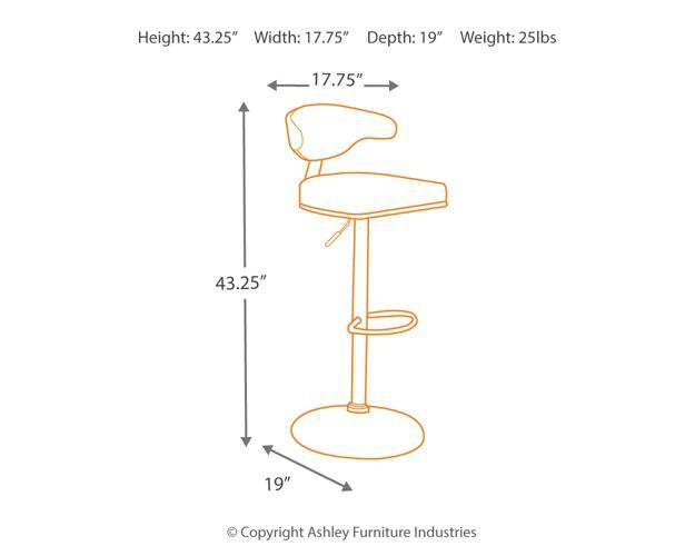 Bellatier Adjustable Height Bar Stool - Affordable Home Luxury