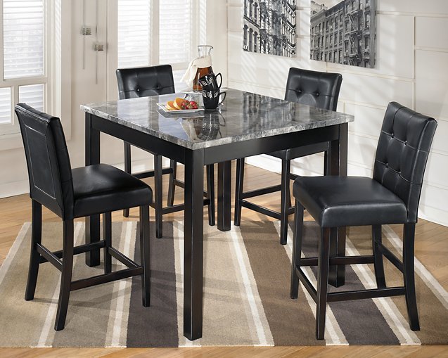 Maysville Counter Height Dining Table and Bar Stools (Set of 5) - Affordable Home Luxury