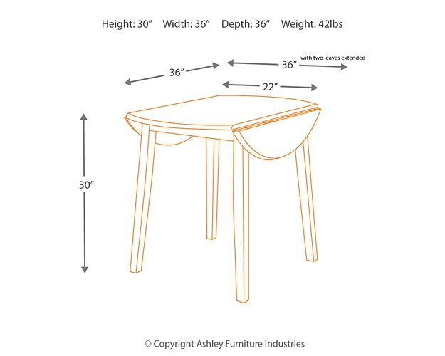 Hammis Dining Drop Leaf Table - Affordable Home Luxury