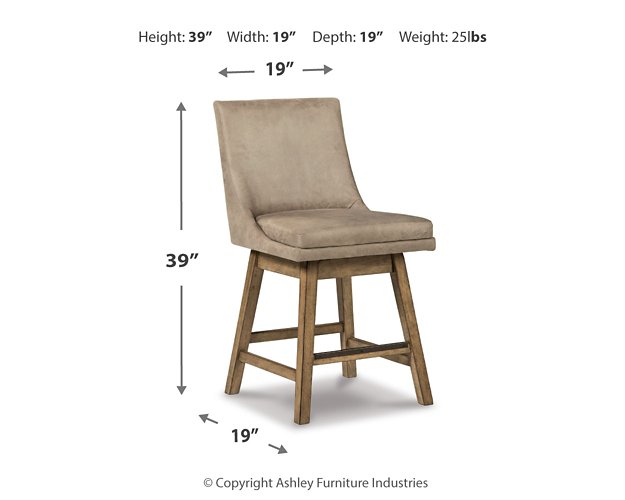 Tallenger Counter Height Bar Stool - Affordable Home Luxury