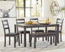 Bridson Dining Table and Chairs with Bench (Set of 6) - Affordable Home Luxury