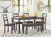 Bridson Dining Table and Chairs with Bench (Set of 6) - Affordable Home Luxury