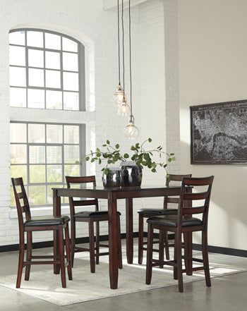 Coviar Counter Height Dining Table and Bar Stools (Set of 5) - Affordable Home Luxury