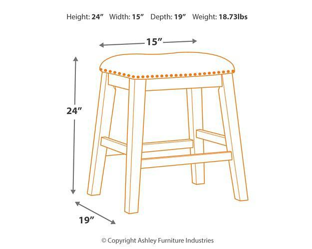 Caitbrook Counter Height Upholstered Bar Stool - Affordable Home Luxury