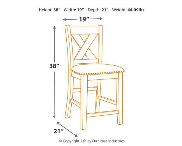 Caitbrook Counter Height Upholstered Bar Stool - Affordable Home Luxury