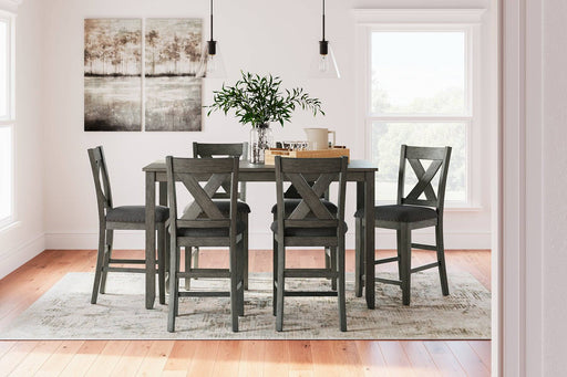 Caitbrook Counter Height Dining Table and Bar Stools (Set of 7) - Affordable Home Luxury